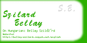 szilard bellay business card